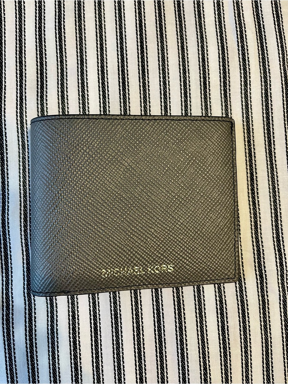Michael Kors Gray Saffiano Leather Bifold Wallet